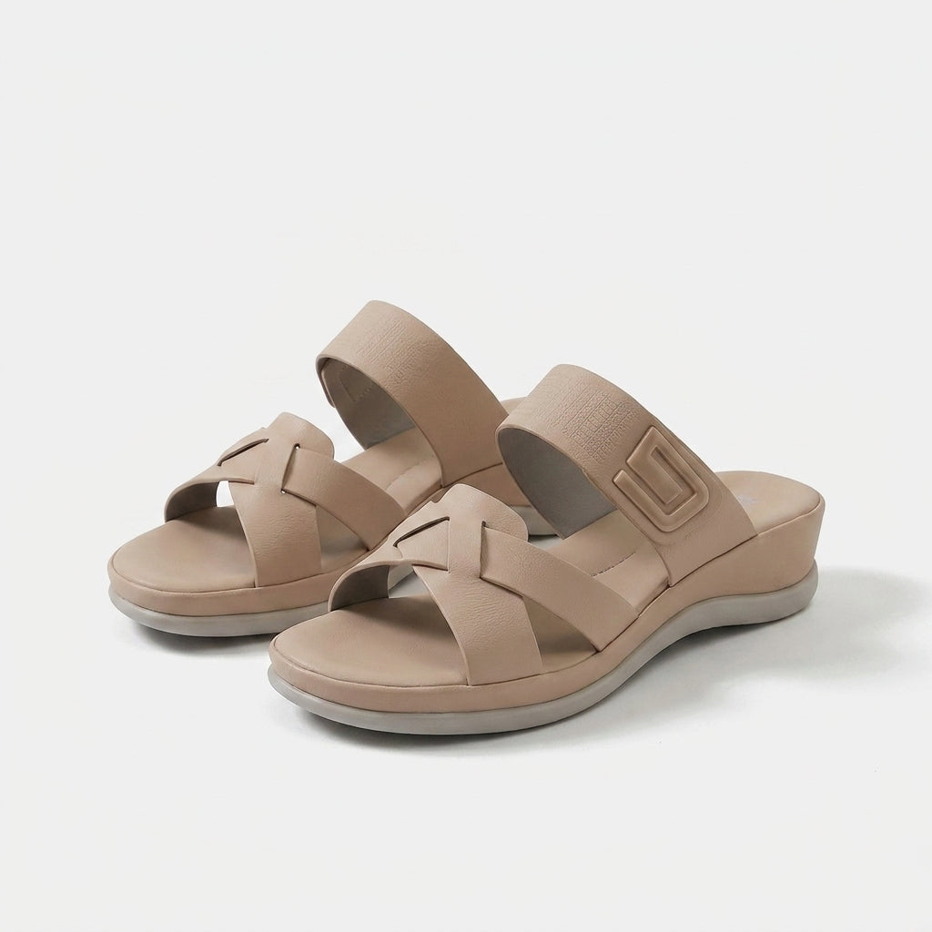 Sommer Slipper Damen mit Kreuzriemen von Heidi München – Ansicht 2